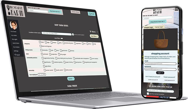 moveable farm desktop and mobile prototypes